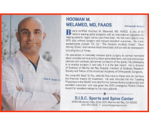 Hooman Melamed Newspaper